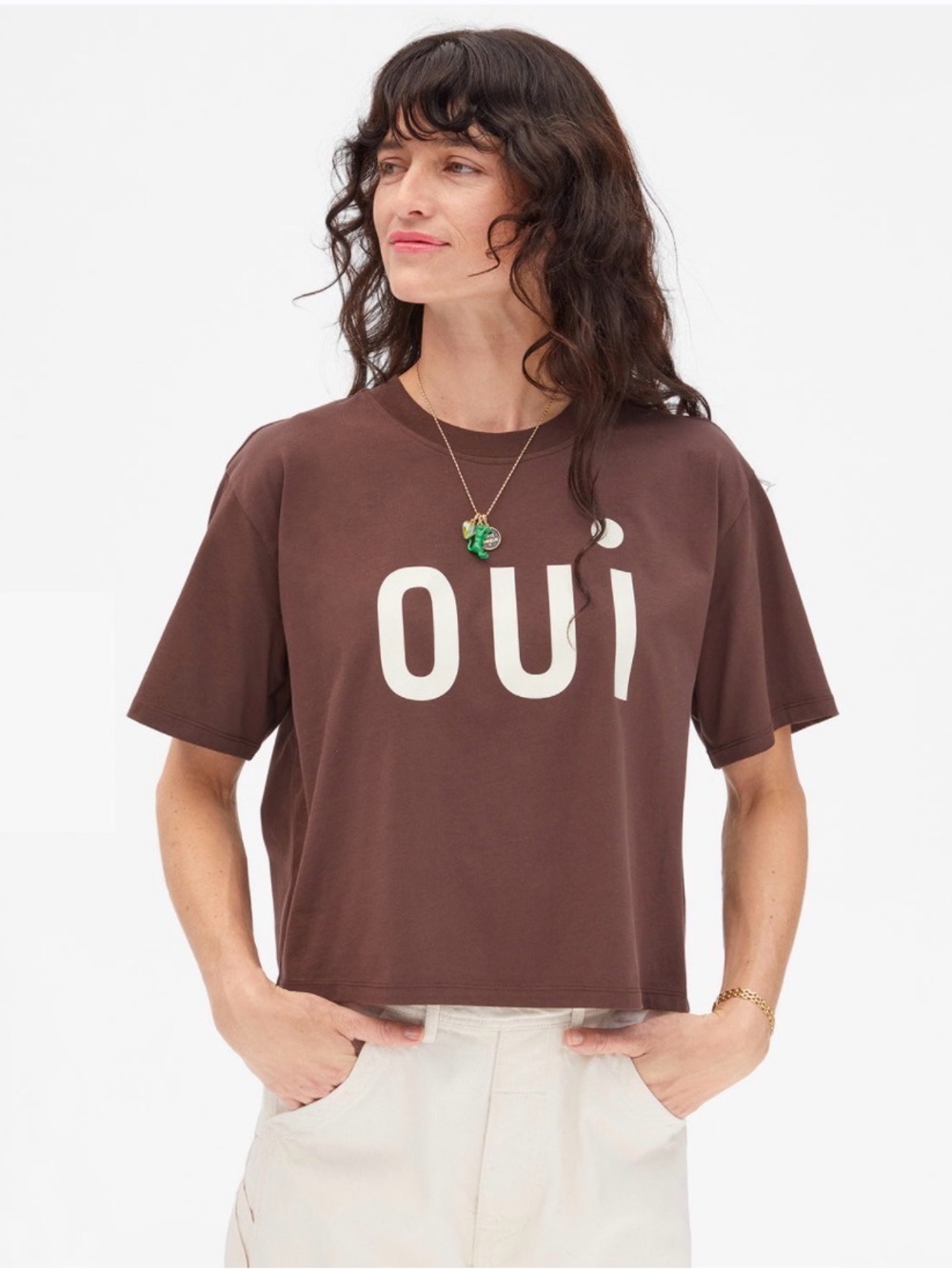 Clare V. OUI Le Carre Tee Size Small